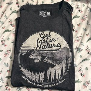 Crazy Dog T-Shirts Black 'Get Lost in Nature' Tee